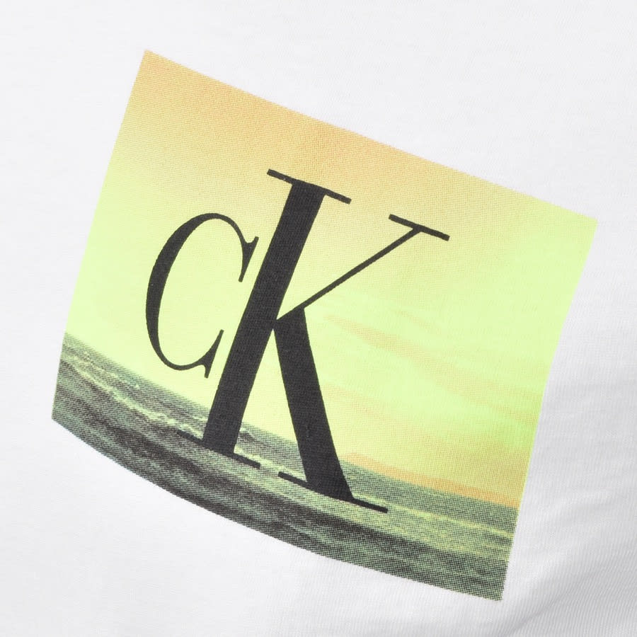 Alternative Image for ProductCalvin Klein Jeans Festival Print T Shirt White3
